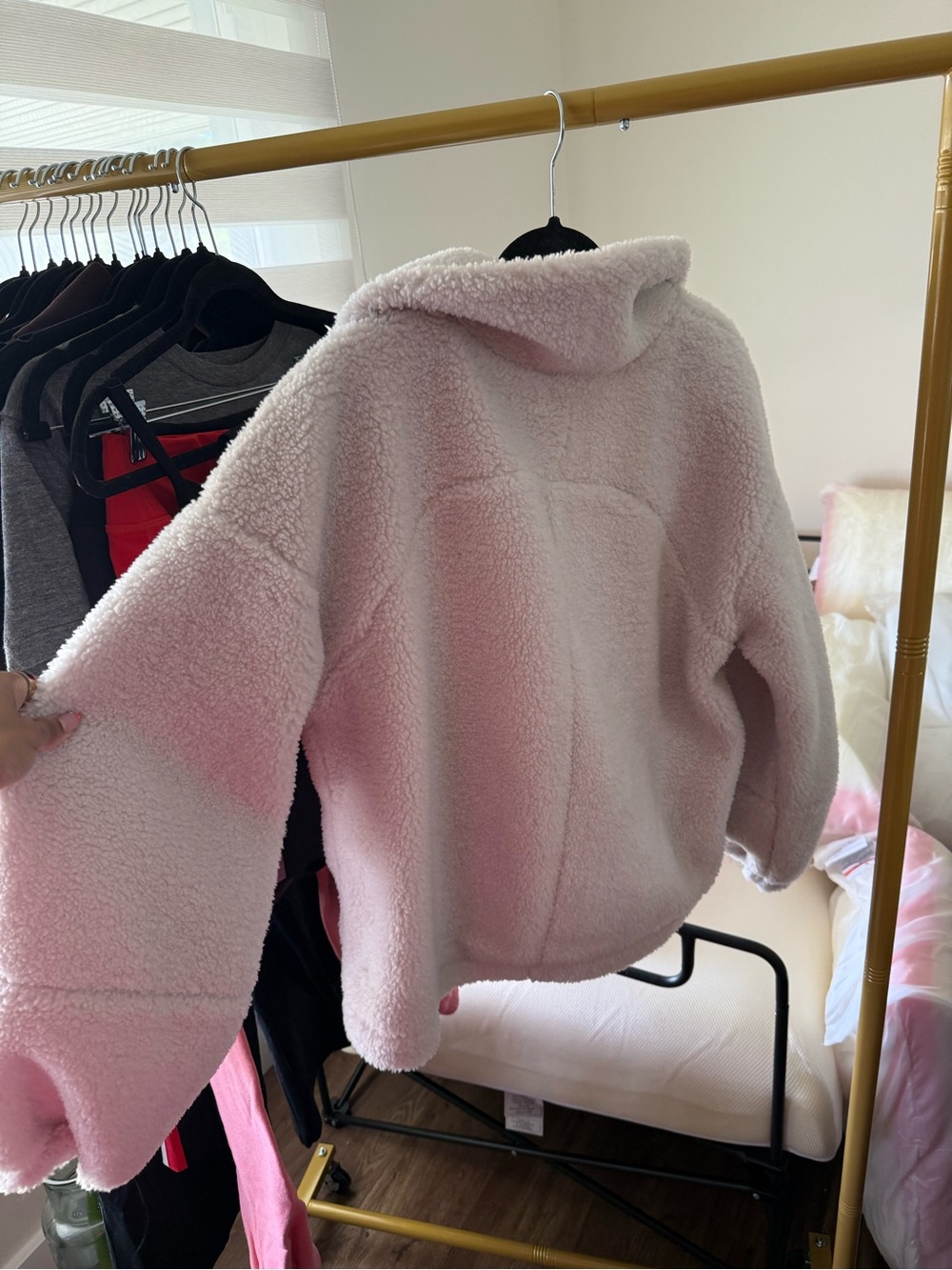 NWT Lululemon Cinchable Fleece Zip-Up in Bone Size 12 - Picture 5 of 7